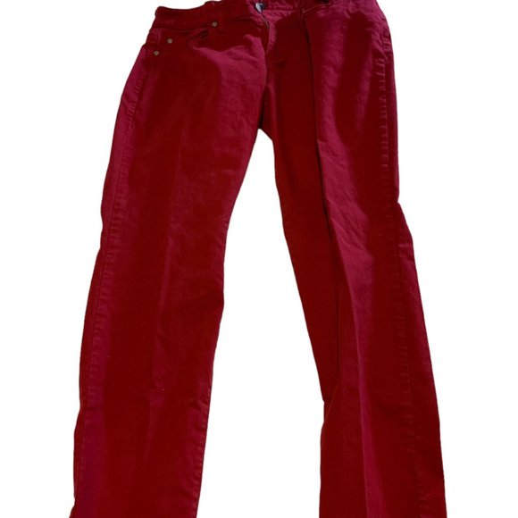 Eileen Fisher Red small women's JEANS, petite, zipper fly - Picture 3 of 10